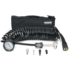 Viair 60 PSI gauge w/ braided coil hose