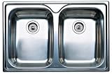 Blanco Blanco Supreme Double Bowl Drop In Sink - 8 inch depth