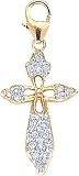 14k Gold Diamond Cross Charm (1/10 cttw)