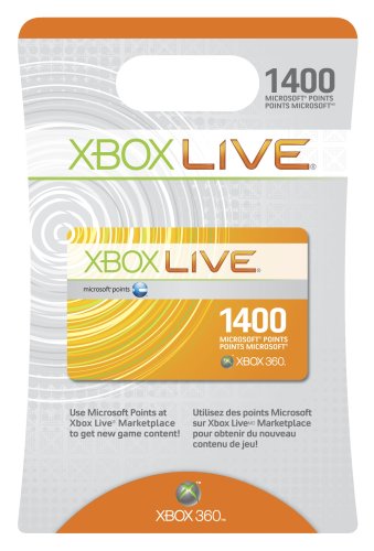 Childrens Toyshop  Video Games : Xbox 360 Xbox Live 1400 Points Card