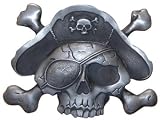 Mens "Pirate Skull" Lighter Metal Belt Buckle