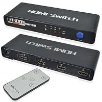 Three Port HDMI 3-Port HDMI Powered Switch Switcher w/ IR remote and AC Adapter- Supports Blu-Ray, PS3, Xbox, HD-DVD, HD-DVR, Digital Satellite & Cable boxes, 1080p