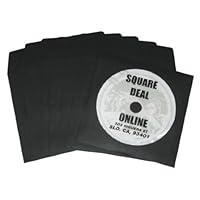 500 Black Paper CD Sleeves with Window & Flap