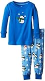 Kitestrings Baby-Boys Infant Boys Cotton Interlock Sung Fit 2 Piece Pajama Set, Snowman Tree Print, 24 Months