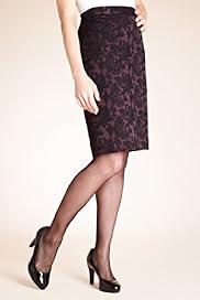 Knee Length Floral Jacquard Pencil Skirt