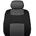 BDK Classics - Black & Charcoal Gray Mesh Cloth Seat Covers - Split Option Bench - Full Set
