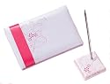 Pink Floral Guest Book with Pen Set