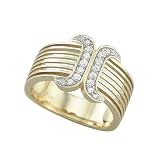 14K Yellow Gold 1/4 ct. Diamond Fashion Ring