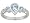 10k White Gold Pear Shaped Aquamarine 3-Stone Ring w/ Diamond Accent, Size 5