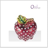 Jewelry Trinket Box with Crystal - Apple Design