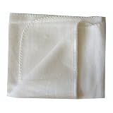 Baby Bambu Natural Fleece Whip Stitch Crib Blanket, White by Baby Bambu
