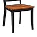 Home Styles Classic Black and Oak Pair of Dining Chairs, with Solid Hardwood Construction, Cottage Oak Finish, X-Style Back, and Mission Style Look, Set of Two