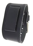 Nemesis #HST-K Unisex Black Wide Leather Cuff Wrist Watch Band