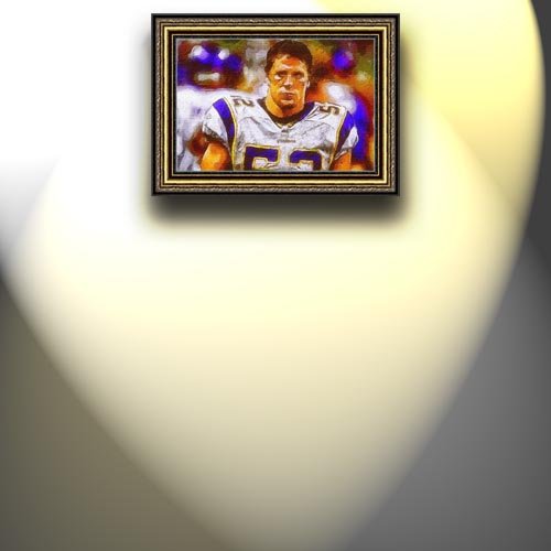 Completely Handpainted American Football Sport Painting, Custom Order FL3042, Oil on Canvas, with Option to Paint Jerry, Brett & Co. from Any Other Favorite Photograph or Picture, Unframed, Size 14'' x 21