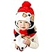 TAORE Baby Girls Boys Winter Earflap Hat Scarf Hood Scarves Skull Caps (Red)