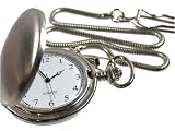 Taschenuhr silber mit Quarzlaufwerk