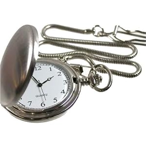 Taschenuhr silber mit Quarzlaufwerk