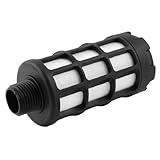 uxcell 空気圧サイレンサーマフラー　ノイズフィルター　プラスチック製　スレッド　ブラック　ホワイト