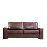 Handy Living OKP1 SX DAB88 Oak Park Square Track Arm Bonded Renu Leather Sofa, Dark Brown 419 CHJnblL. SL160 Handy Living OKP1 SX DAB88 Oak Park Square Track Arm Bonded Renu Leather Sofa, Dark Brown