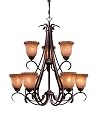 Minka Lavery Lights 1648-156 9LT Chandelier Noble Bronze Marche Traditional chandeliers