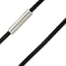 Schmuck-Pur Edelstahl Kautschuk Kette Halskette schwarz 3mm