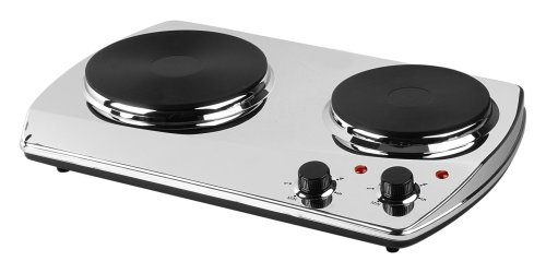 Kalorik DKP-21898 1400-Watt Double Cooking Plate, Chrome