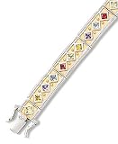2/Tone Matte and shiny antique style with amethyst colored CZ, Blue Topaz colored CZ & peridot colored CZ