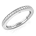 Metal Factory Sz 8 Sterling Silver 2MM 925 CZ Cubic Zirconia Eternity Wedding Band Ring