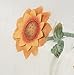 Chezmoi Collection White/Green/Yellow 3D Sunflower Shower Curtain with Liner and 12-Hook Set