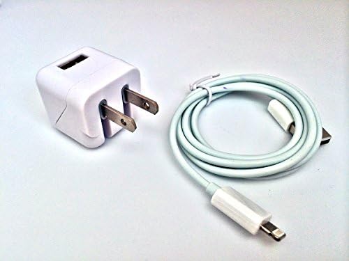 GISMO - Universal USB Home Charger with Lightning Cable (10 Watt/ 2.1 Amp) 5 / 5S / 5C, iPad 4th Gen, iPad mini, iPod touch 7th Gen (White)