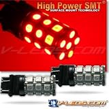 2 RED SMT 27 LED BRAKE/TURN/TAILLIGHT BULBS 3157 3156