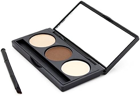 Moonkini 3 Colors Eyebrow Powder Eye Brow Concealer Palette Cosmetic Makeup Shading Primer Kit with Brush and Mirror
