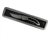 Couteau pliant bouton automatique coffret metal inox