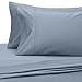 Amazon Brand – Pinzon 400-Thread-Count Hemstitch Egyptian Cotton Sheet Set - King, Smokey Blue