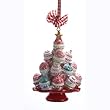 3.75" Cupcake Heaven "Sugared" Tree on Red Plate Christmas Ornament