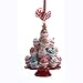 3.75" Cupcake Heaven "Sugared" Tree on Red Plate Christmas Ornament