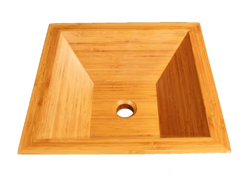 Angular Bamboo Vessel Sink Top Mount