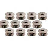 Quilt Machine Metal Bobbins (Premium Quality) for Janome 1600P Series, Juki TL Series , Brother PQ Series, Babylock, Pfaff, Elna, Husqvarna Mid Arm Quilting Machines Plus Many Older Rotary Style Machines - Package of 12
