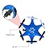 Mokasi® 6 Propellers Mini Pocket Drone, 2.4Ghz 4CH 6-Axis Gyro RC Micro Quadcopter with 3D Flip, Headless Mode,Nano Copters RTF Mode 2 Blue