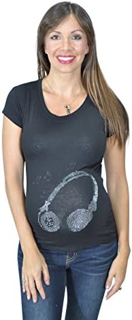 Cute Cotton Maternity Short Sleeve Shirts - Fashion Maternity Shirts Funny - Trendy Active Maternity Wear - Rock On