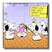 Snoopy At Good Grief Counseling - 10x10 Wall Clock