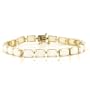 10k Yellow Gold Emerald Cut Opal Bracelet, 7"