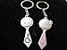 KBF52202 boy and girl with necktie keychain - Gift for couples