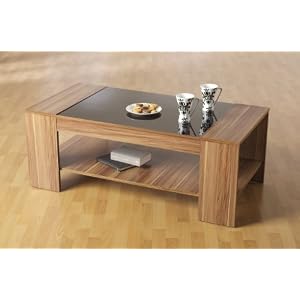 Walnut & Black Gloss Coffee Table- Hollywood Range