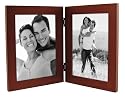 Linear Dark Walnut Picture Frame 5x7" Double Vertical