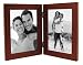 Linear Dark Walnut Picture Frame 5x7" Double Vertical