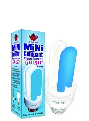 Coralife 54110 Mini Compact Fluorescent 50/50 Colormax Lamp, 10-Watt