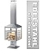 FUOCO, der Luxus Grill und Kamin, Edelstahl, 188 cm, Steellife b