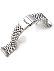 22mm Super Jubilee 316L Stainless Steel Watch Band for SEIKO Diver 6309-7040