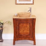 26 Bathroom Furniture Travertine Top Double Sink Vanity Cabinet 714T